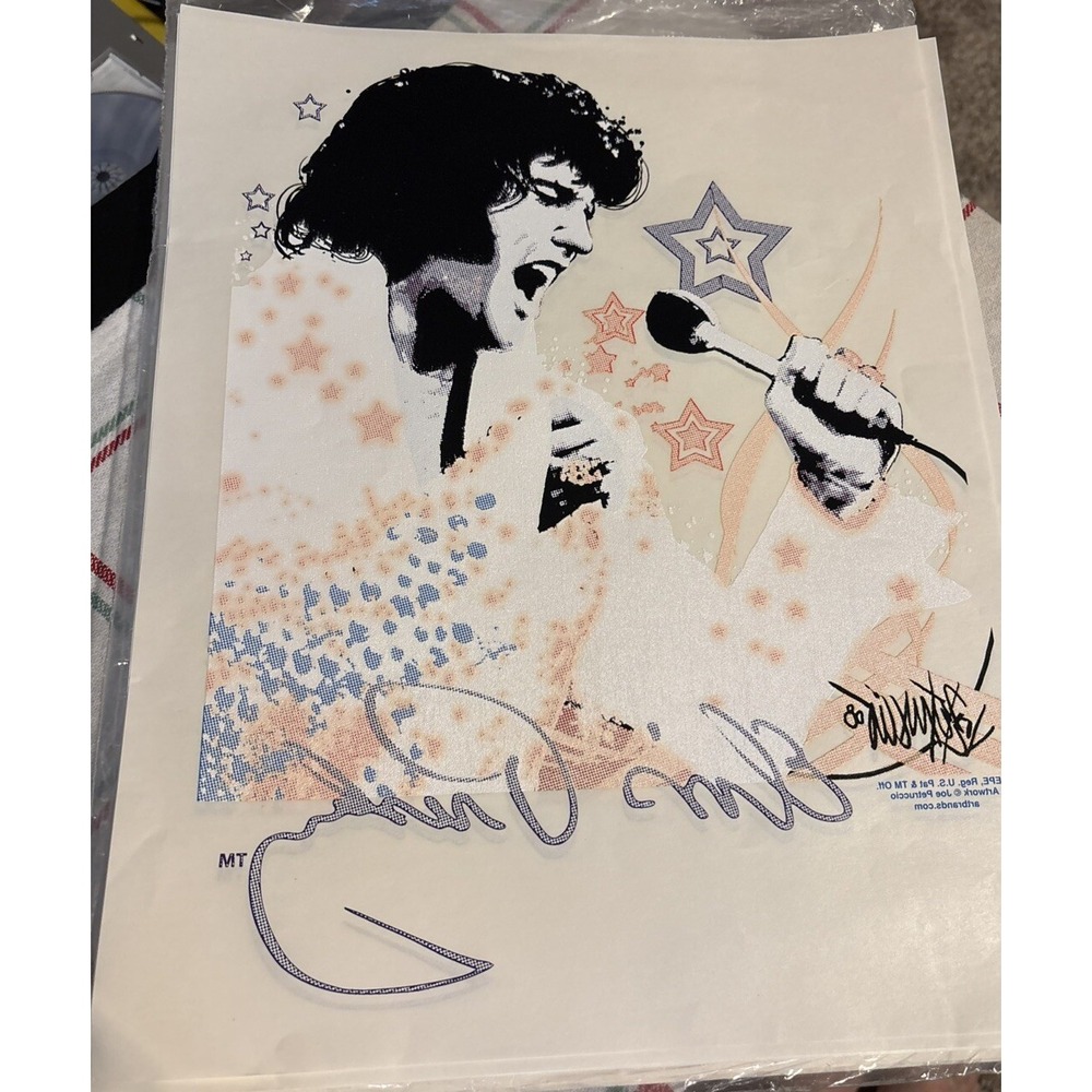 Elvis The King Of Rock And Roll Iron On Transfer For Tshirt
